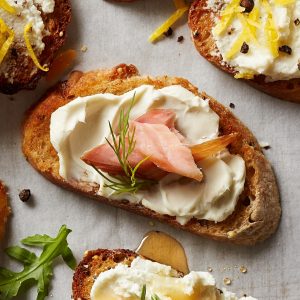 Smoked Salmon Cheese Toast