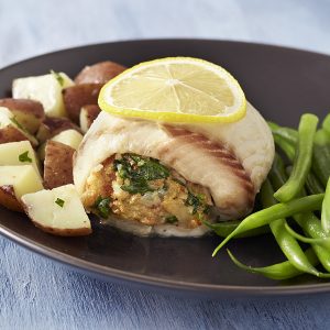 Spinach & Gruyère Stuffed Tilapia