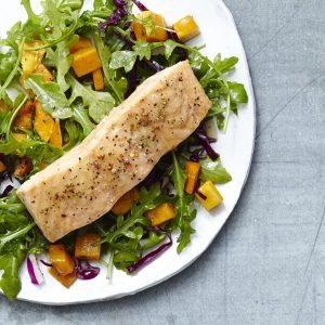 Roasted Salmon & Butternut Squash Salad