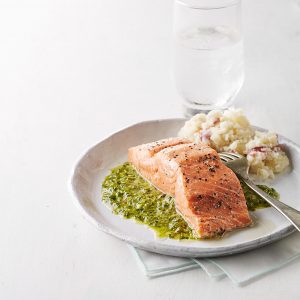 Roast Salmon with Chimichurri Sauce