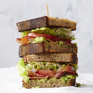 BLATs (Bacon-Lettuce-Avocado-Tomato Sandwiches)