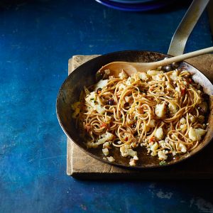 Cauliflower, Pancetta & Olive Spaghetti