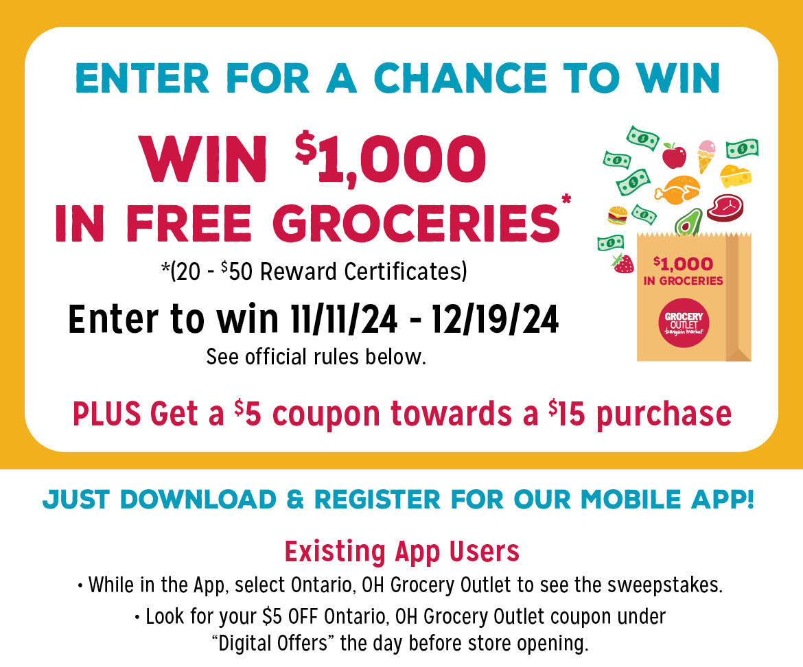 Enter to Win Free Groceries